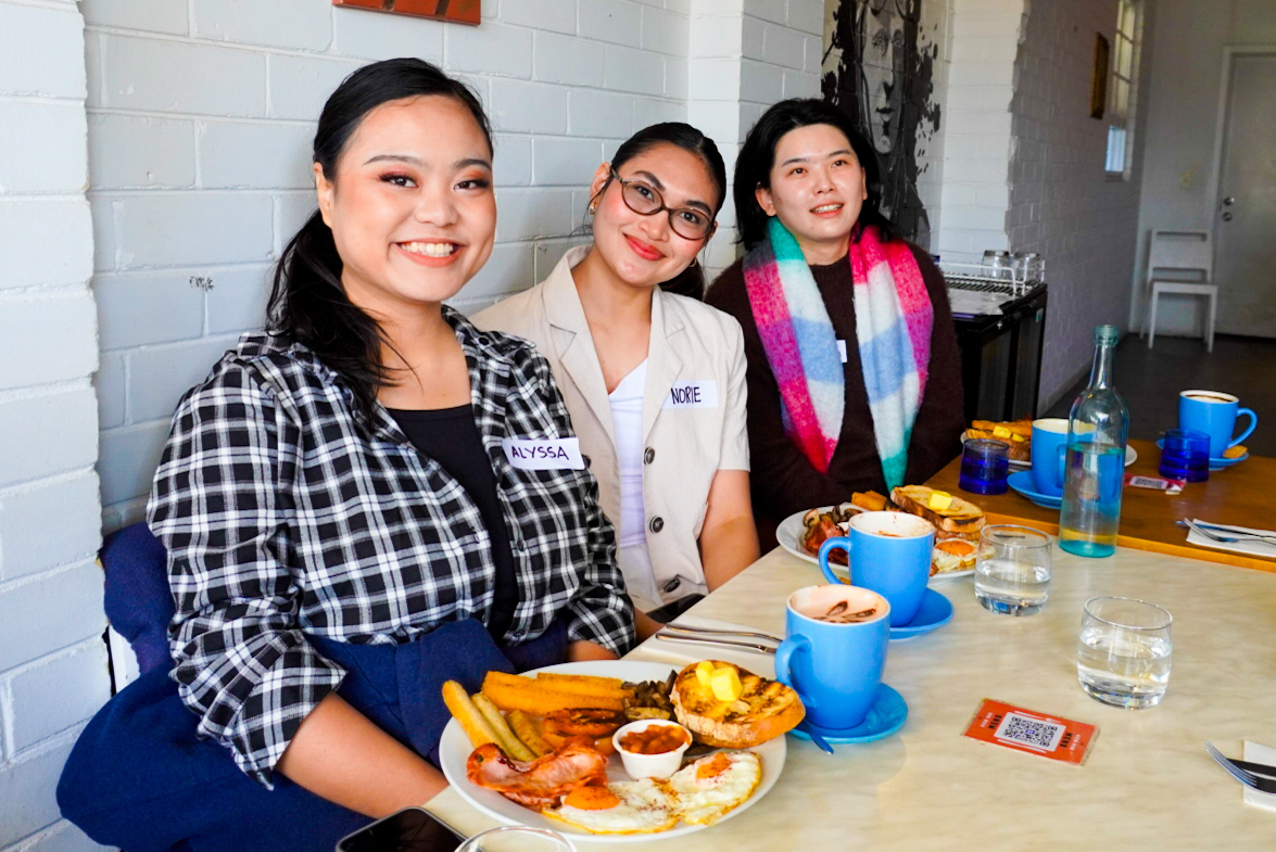 TAFE students having breakfast