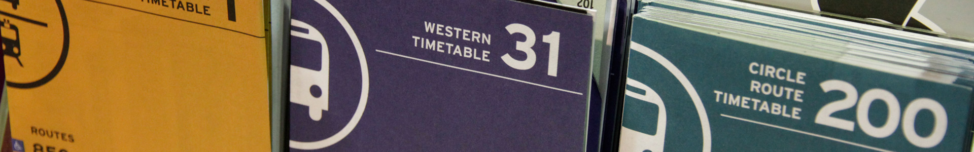 Bus timetable brochures