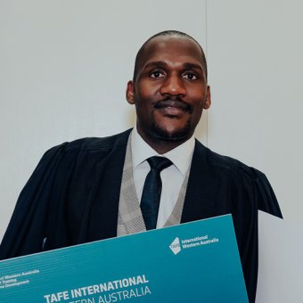 Student Edington at TIWA student graduation event