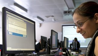 Person using a computer