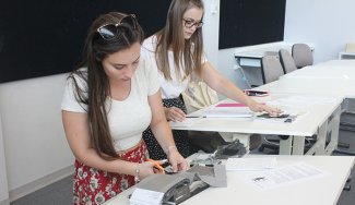 Students studying