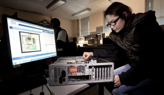 Person working on a pc