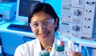 Person in a laboratory