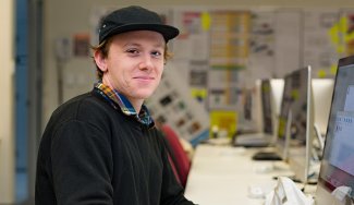 Person in front of computer