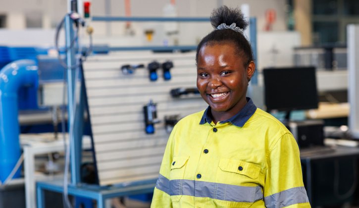 Florence from Zambia at TAFE campus