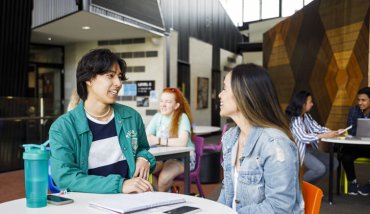 Students in break area