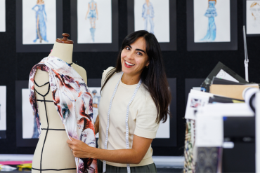 Fashion Student with Design
